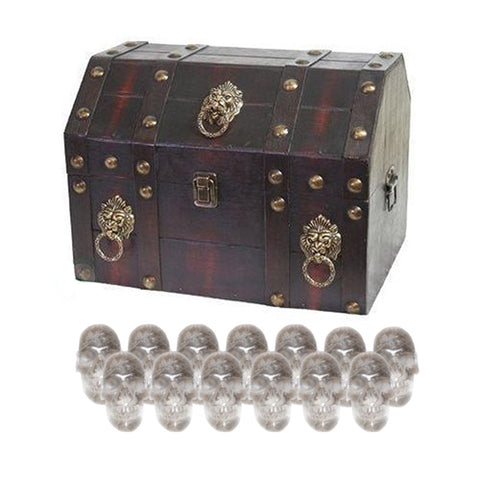 13 Large Crystal Skull Set with Apocrypha Manifestation Chest