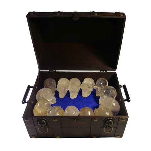 13 Large Crystal Skull Set with Apocrypha Manifestation Chest